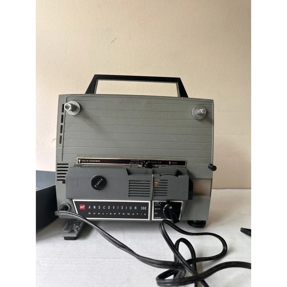 GAF Anscovision 388 Dual Automatic Movie Projector Standard Super 8mm Vintage